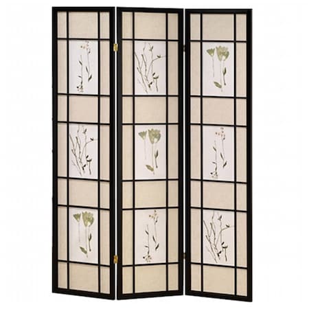 Manmade 3 Panel Shoji Screen - Black MA2629601